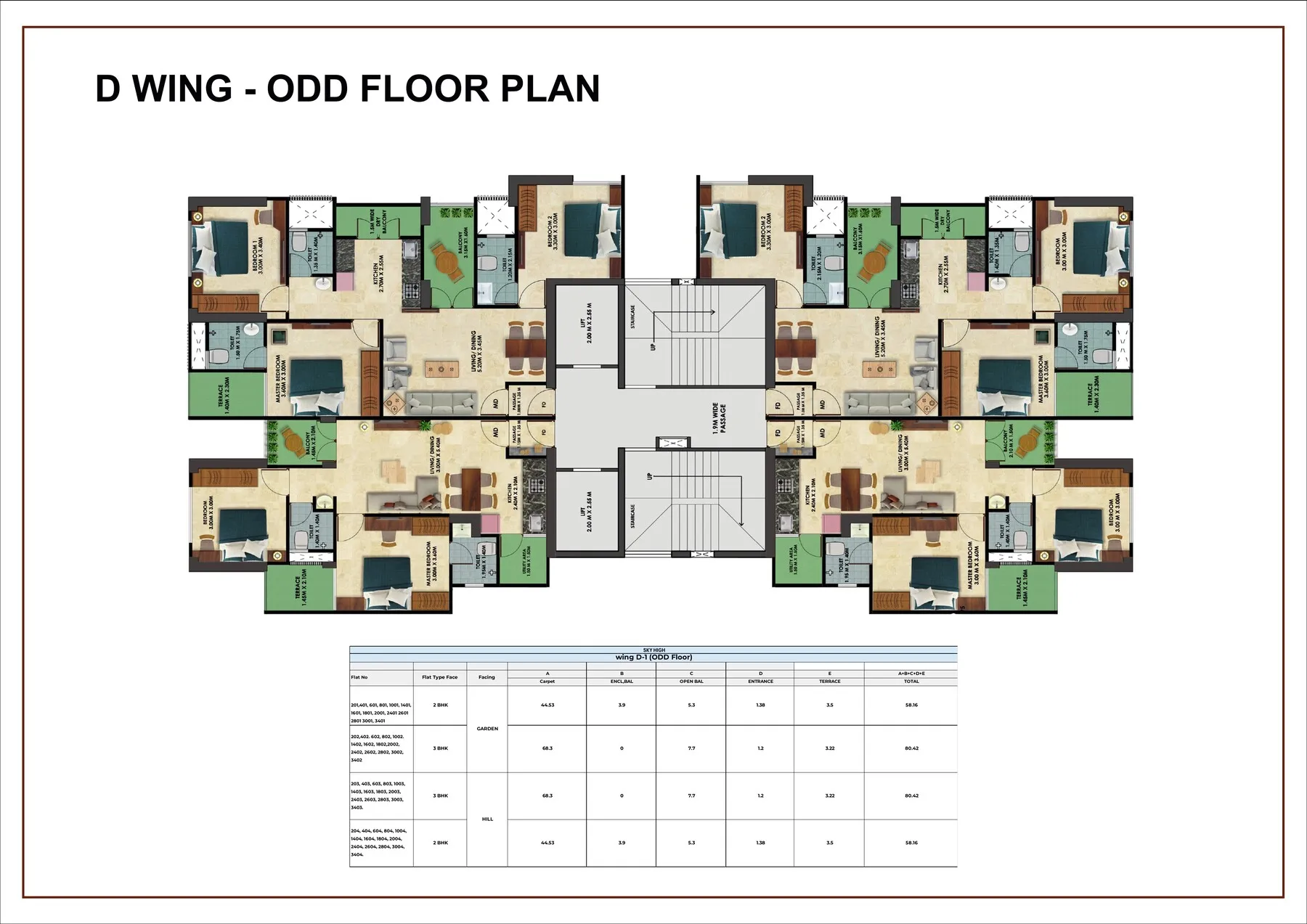 3 BHK - full brochure plan